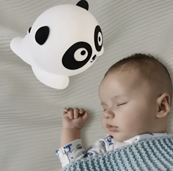 Velador Infantil Silicona Oso Panda Tactil y Recargable por USB